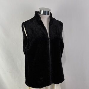 Windridge Black Faux Fur Zip
